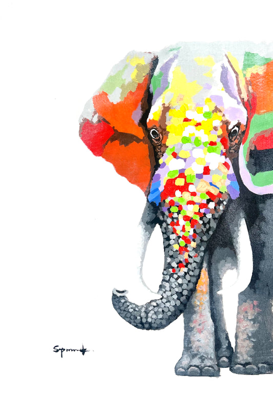 Playful Elephant  24 x 36