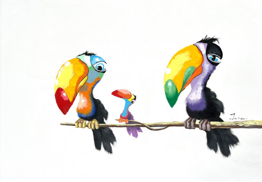 Toucan Family 24 x 36